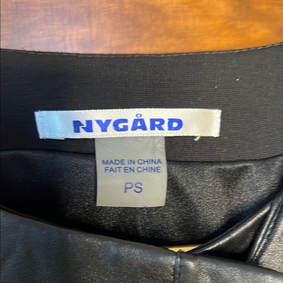 VINTAGE Peter Nygård | Black Faux Leather Moto Jacket | PS - Picture 6 of 7
